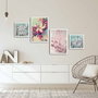 Wallity Cuadro Decorativo Enmarcado en MDF (4 Piezas) 4PBCT-05